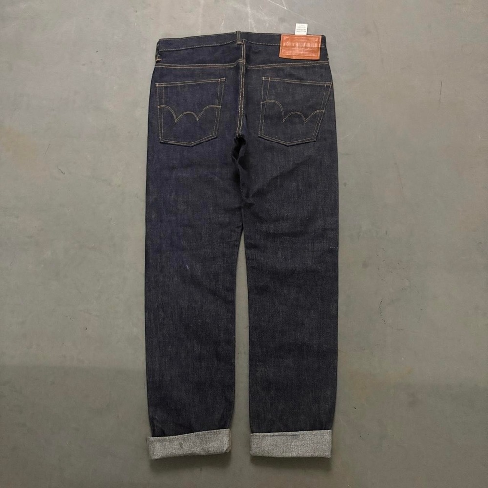 Vintage Edwin ED-55 Selvedge Denim Jeans Japan Made Raw Indigo Button Fly 34x33